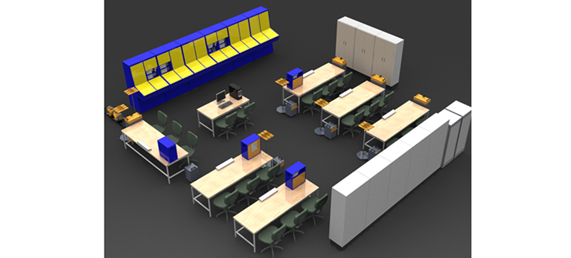 PST 2200 Kraftstationssimulator i klassrum Kraftstationssimulator i klassrum, layout